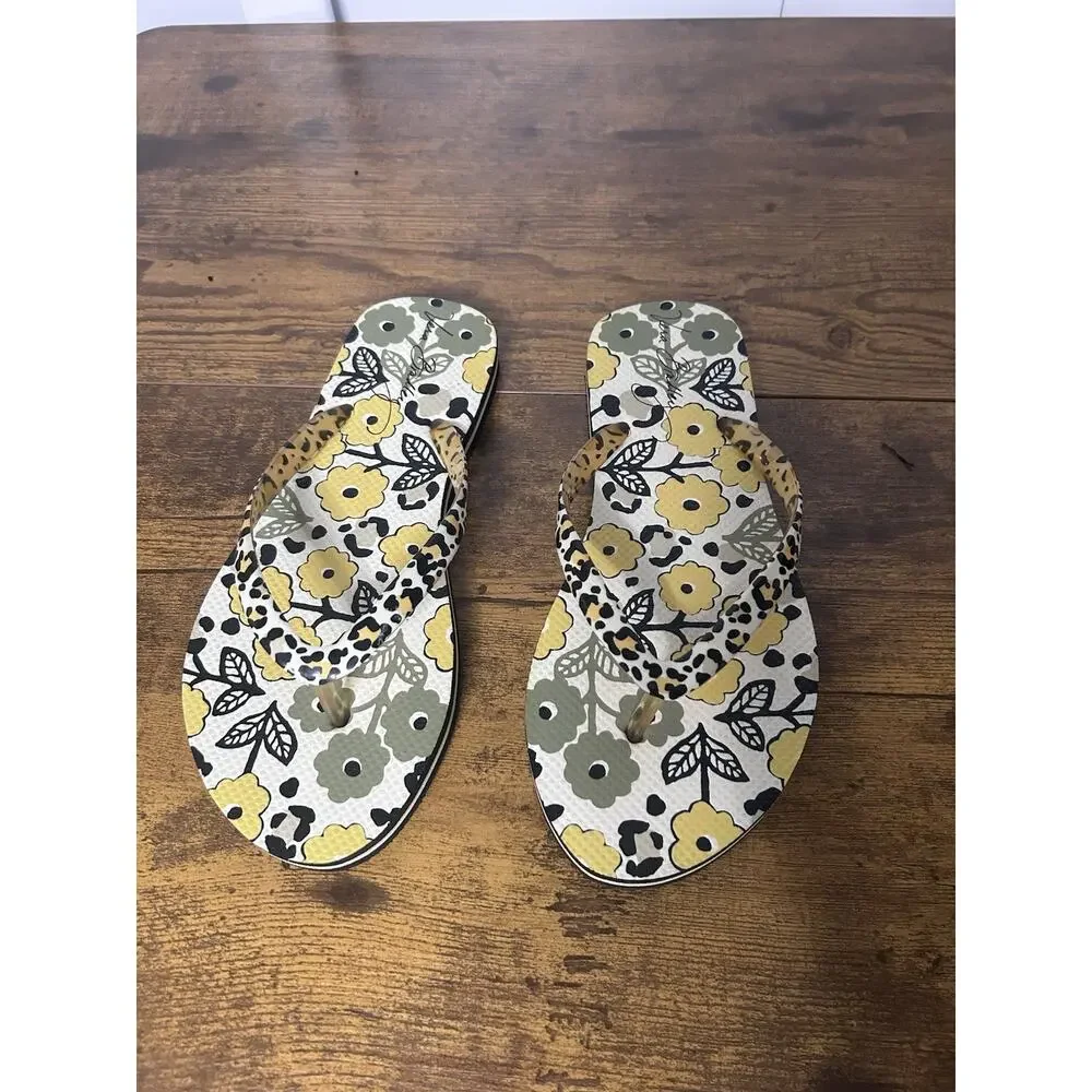 Vera Bradley Shoes W Sz 5-6 Floral Sandal Coastal Go Wild Summer Beach Flip Flop